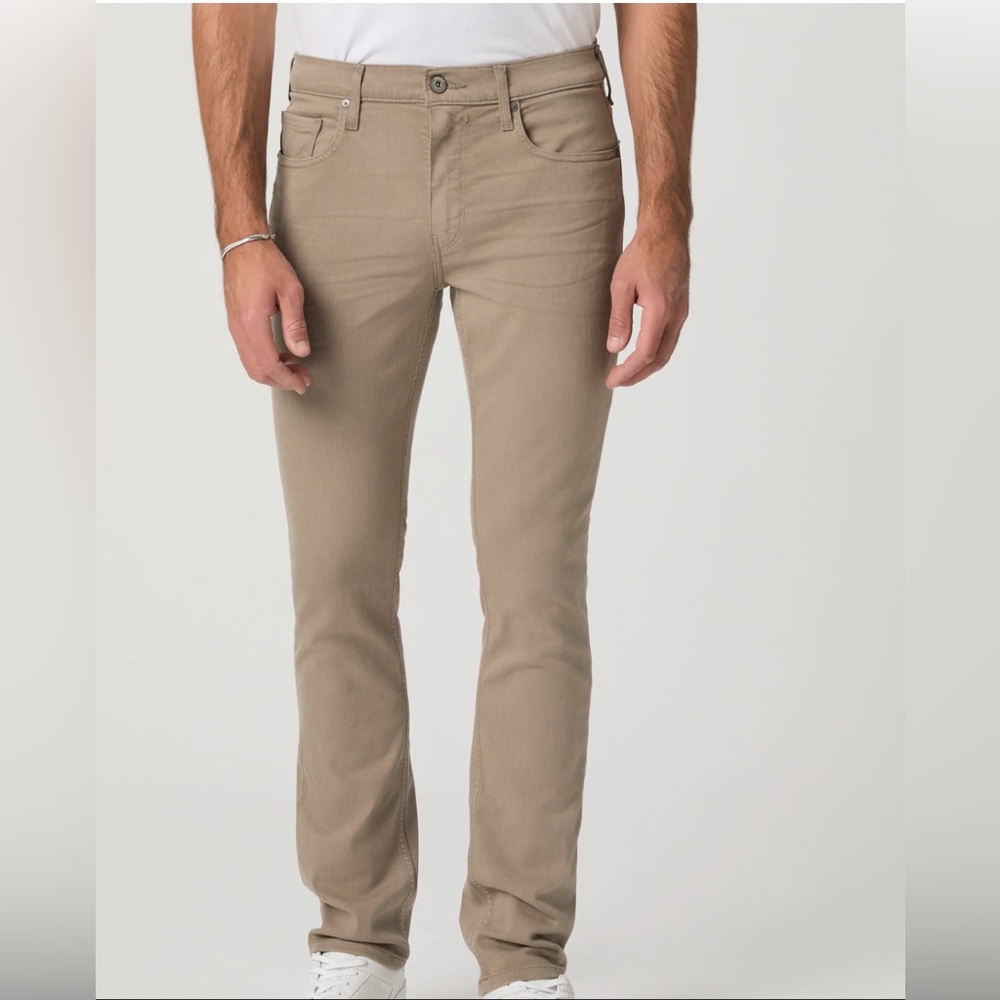 PAIGE | Transcend Federal Slim Straight Jean 31”/32.5” | Color: Caribou